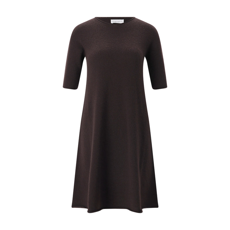 Midikleid aus Kaschmir-Mix L / Dunkelbraun