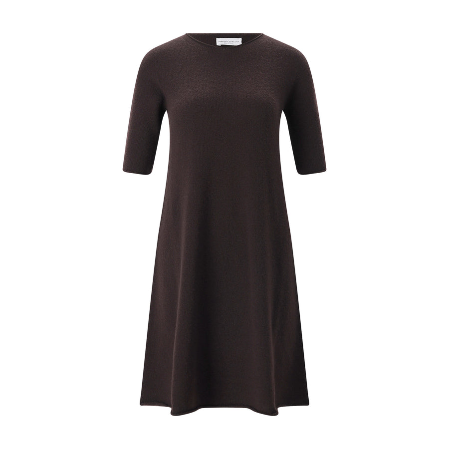 Midikleid aus Kaschmir-Mix L / Dunkelbraun