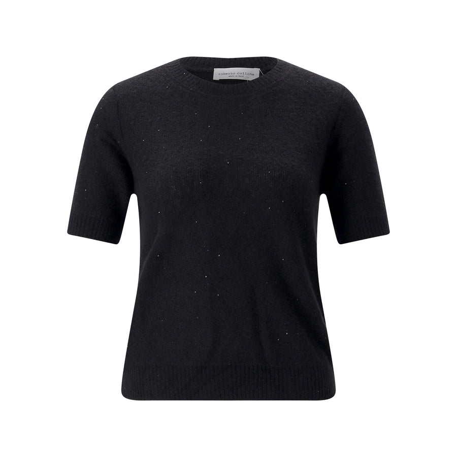 Pullover aus Kaschmir-Seide-Mix XL / Schwarz