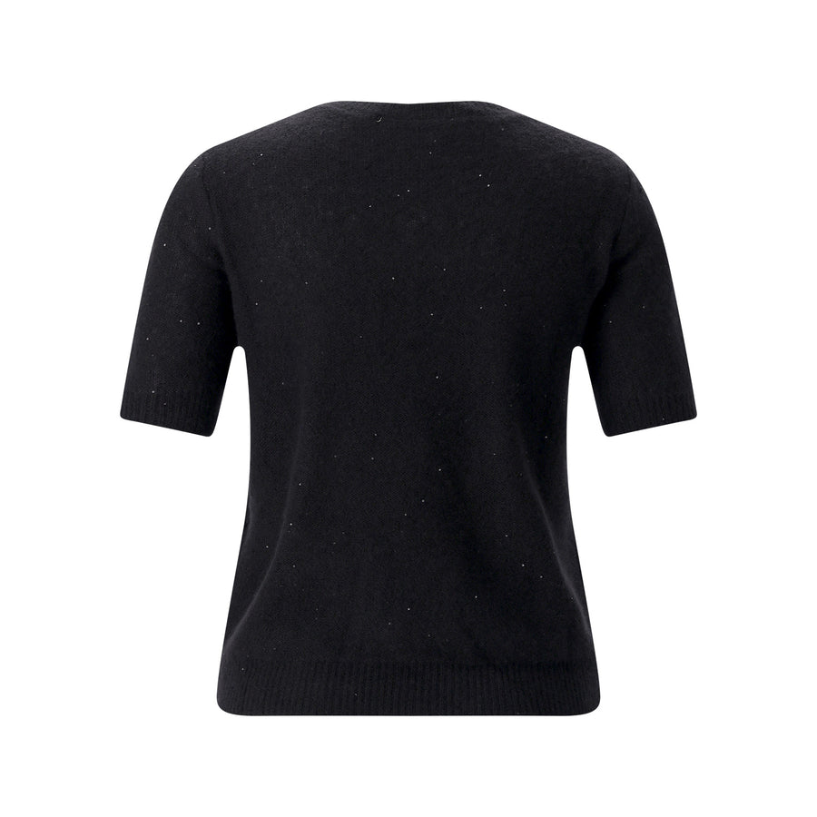 Pullover aus Kaschmir-Seide-Mix XL / Schwarz