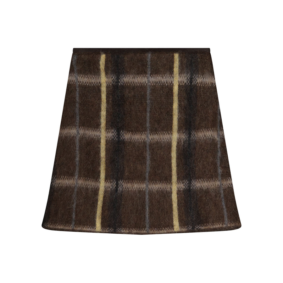 Alpaca-blend mini skirt XL / Dark brown