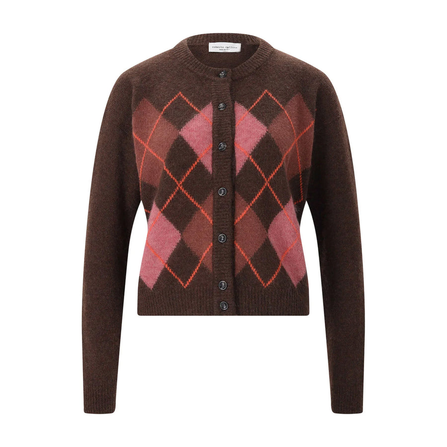 Strickjacke mit Argyle-Muster
