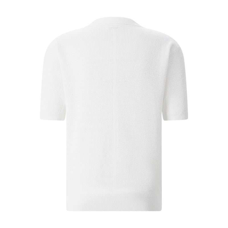 Poloshirt aus Leinenmix 54 / Weiß