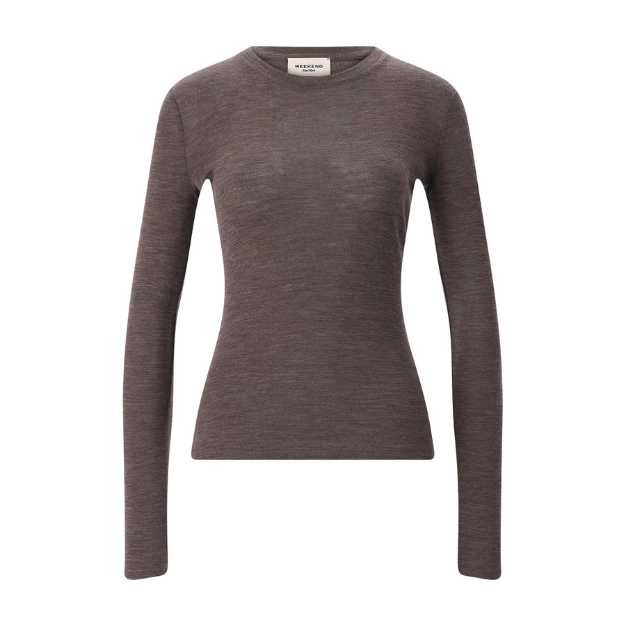 Langarmshirt Patto aus Seide-Mix XL / Dunkelbraun