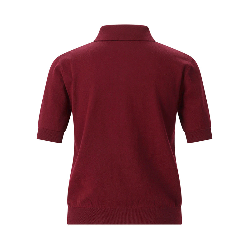Polo Pomposa mit Seide & Kaschmir XL / Dunkelrot
