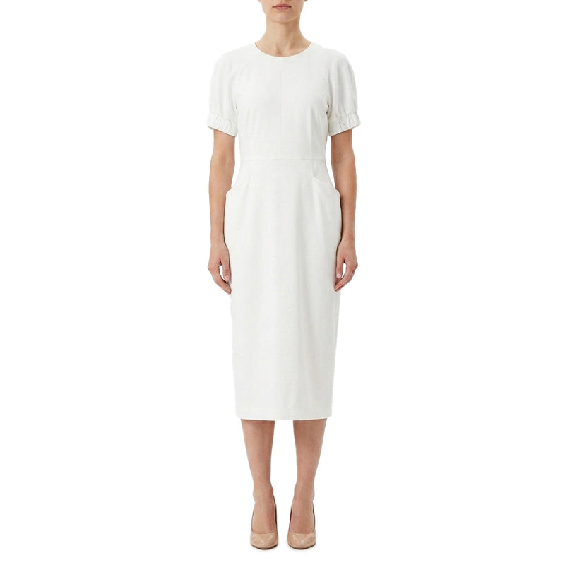 Midikleid mit gerafften Ärmeln