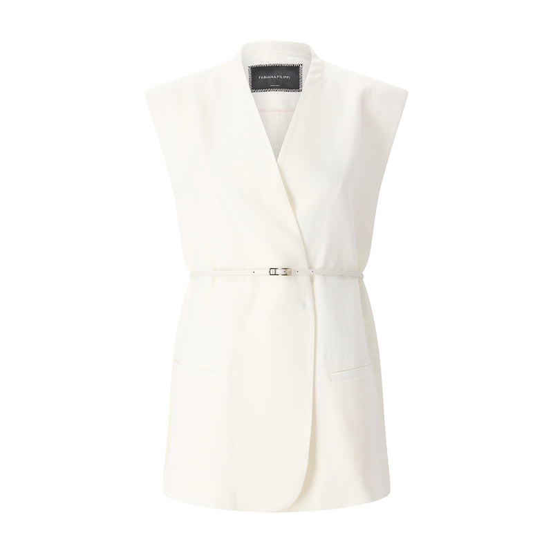 Fabiana Filippi Weste aus Leinenmix Damen