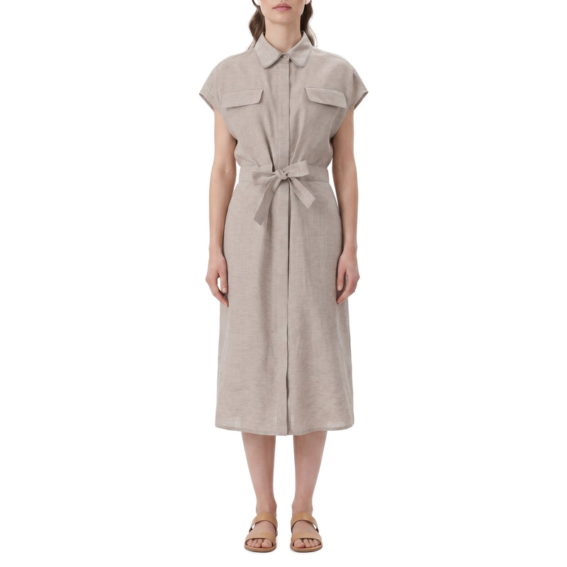 Midikleid aus Leinen