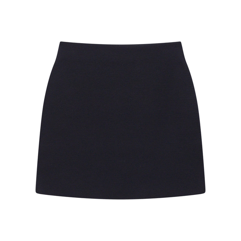 Minirock aus Merinowolle 42 / Navy