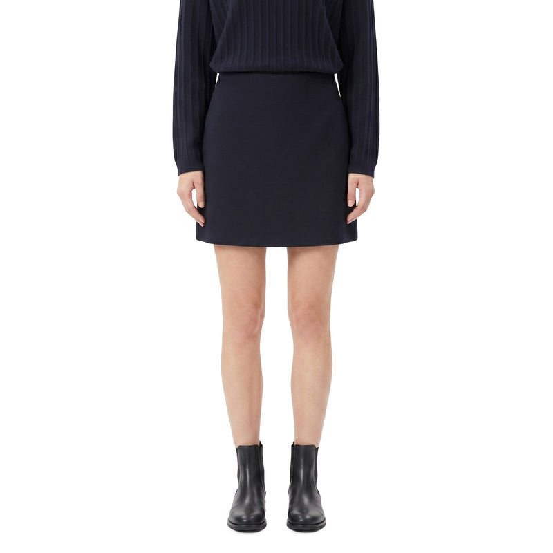 Minirock aus Merinowolle 42 / Navy