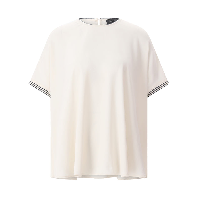 Blusenshirt aus Seiden-Mix 42 / Creme