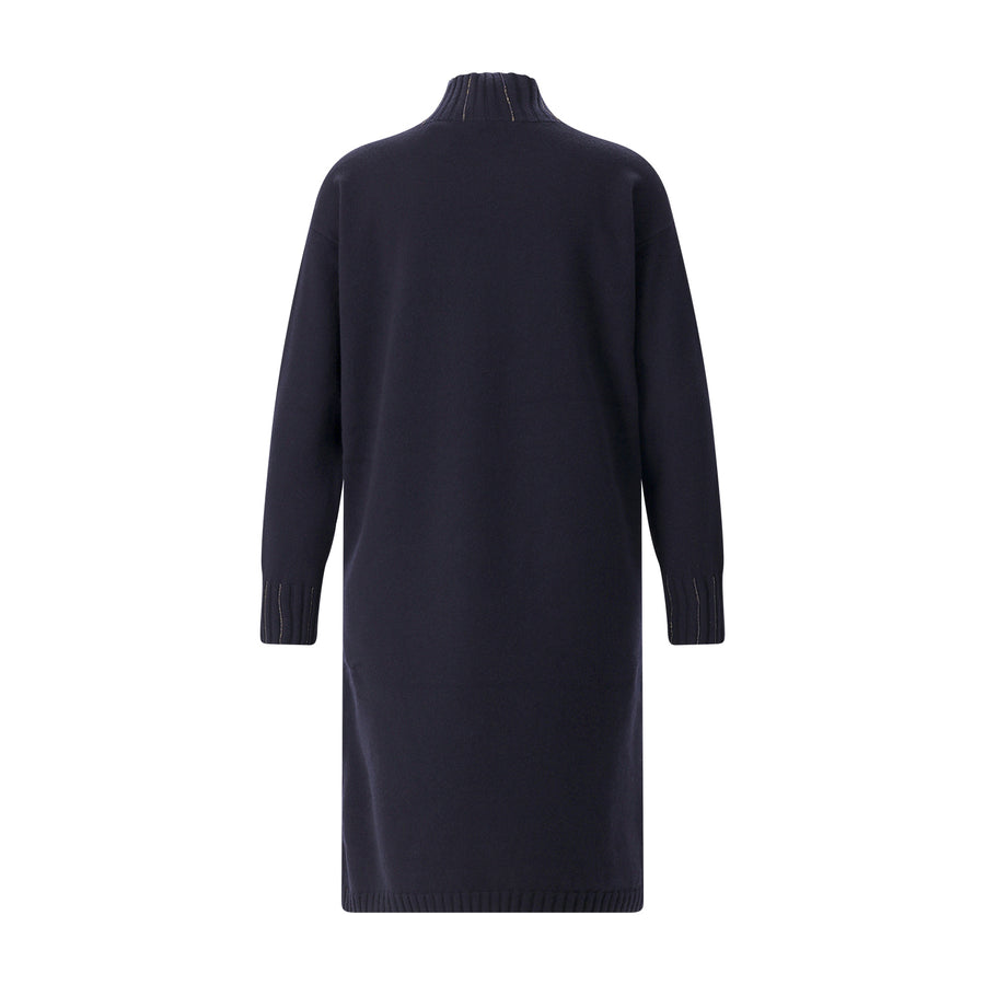 Midikleid mit Seide und Kaschmir 42 / Schwarz