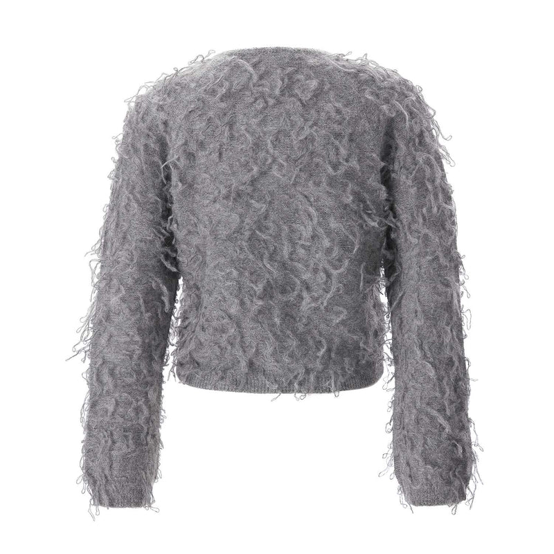 Strickjacke aus Alpaka-Mix 42 / Grau