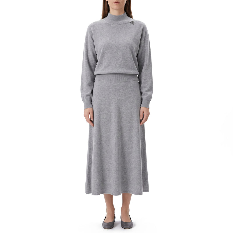 Fabiana Filippi Midikleid aus Kaschmir-Seide-Mix Damen