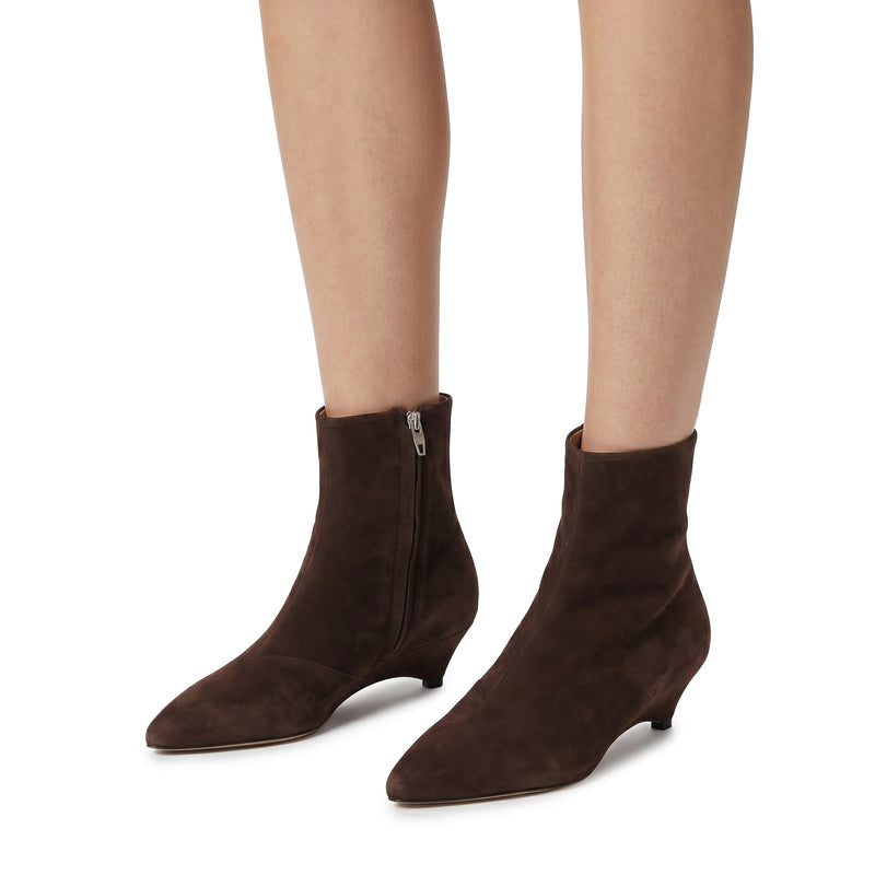 Stiefeletten aus Veloursleder