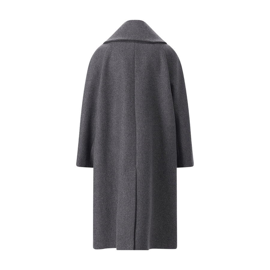 Mantel aus Schurwolle 36 / Grau