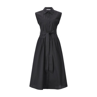 Midikleid aus Baumwolle 40 / Schwarz
