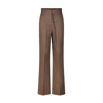 Stoffhose mit Fransen 40 / Dunkelbraun