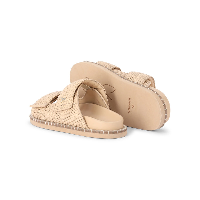 Patrizia Pepe Geflochtene Sandalen aus Leder Damen