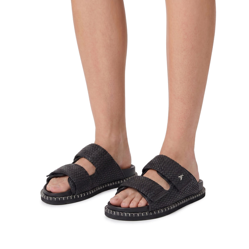 Patrizia Pepe Geflochtene Sandalen aus Leder Damen