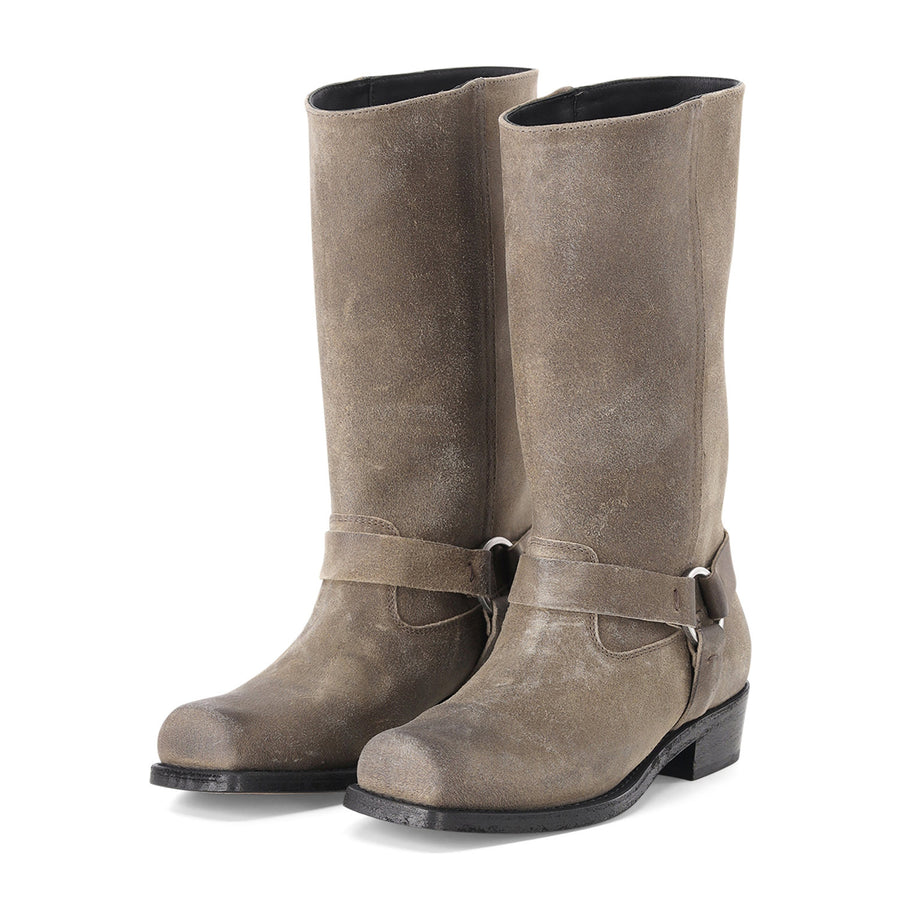 Golden Goose Bikerstiefel aus Veloursleder Damen