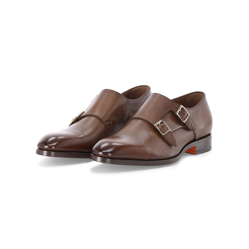 Santoni Doppel-Monkstraps aus Glattleder Herren