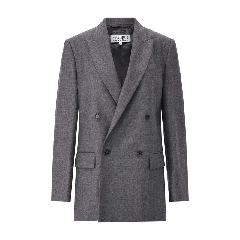 Maison Margiela Doppelreihiger Blazer aus Schurwolle Damen