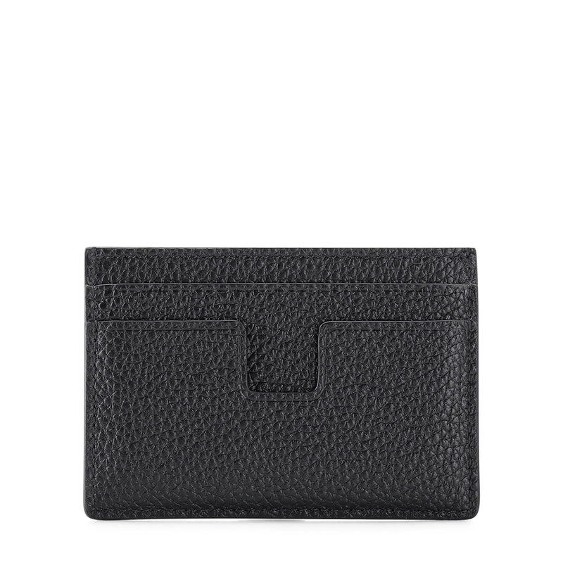 Cardholder aus Leder One Size / Schwarz