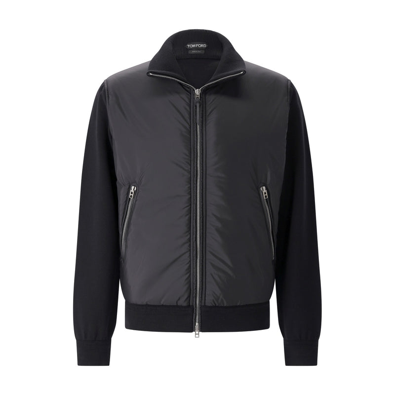 Tom Ford Bomberjacke aus Material-Mix Herren