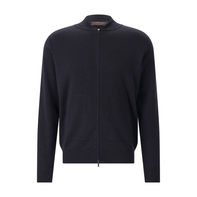 Strickjacke aus Merinowolle 60 / Navy