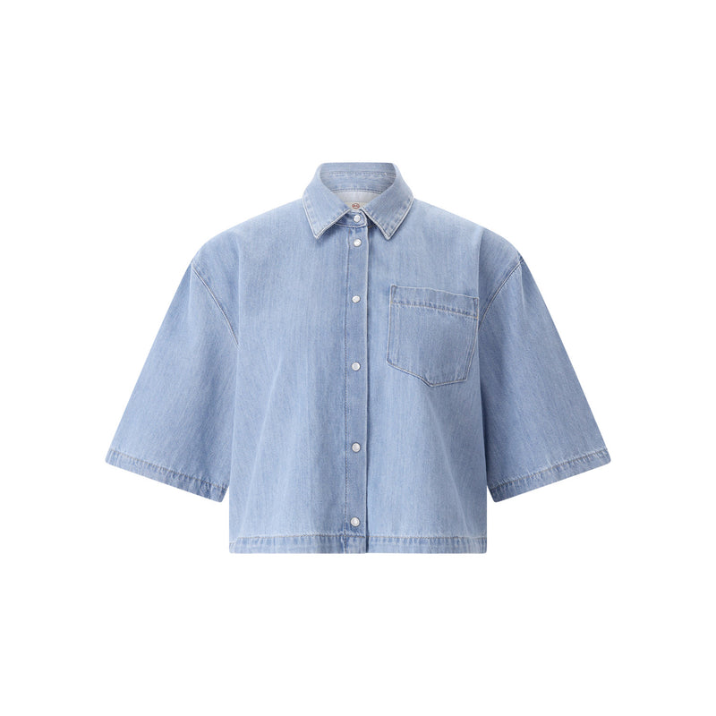 Hemdbluse Kodiak aus Denim L / Blau