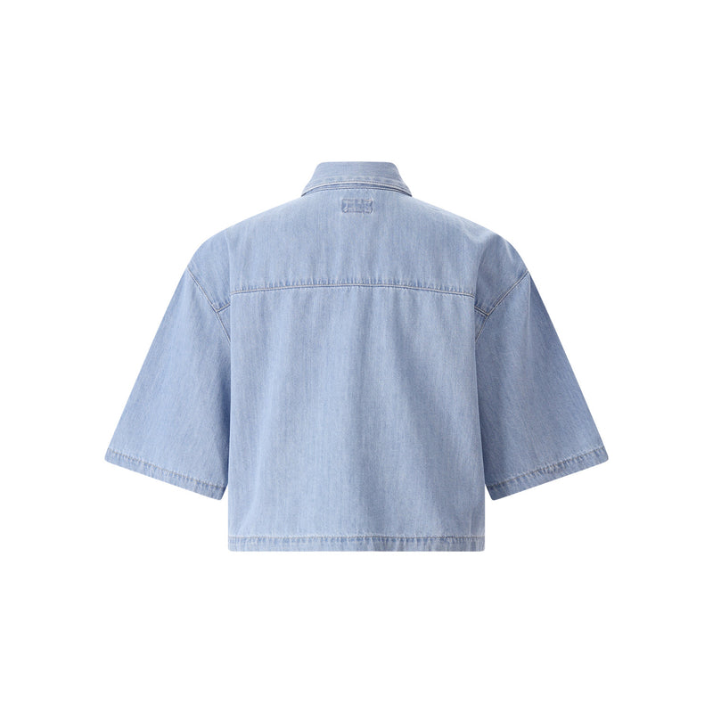 Hemdbluse Kodiak aus Denim L / Blau