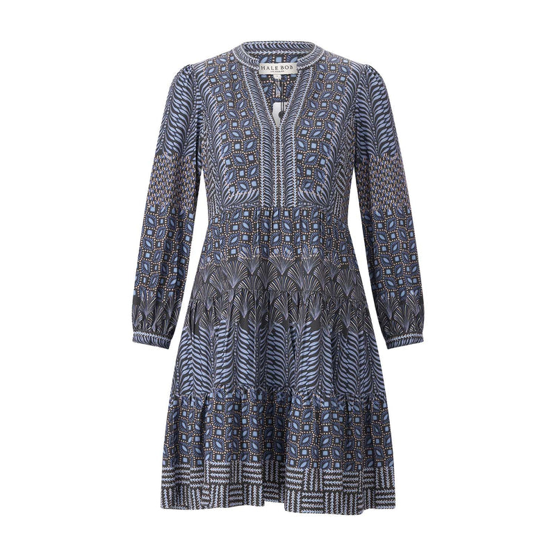 Minikleid mit V-Ausschnitt XL / Blau