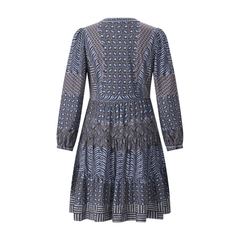 Minikleid mit V-Ausschnitt XL / Blau