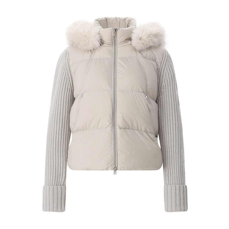 Jacke Everest Hybrid mit Daunen XL / Creme