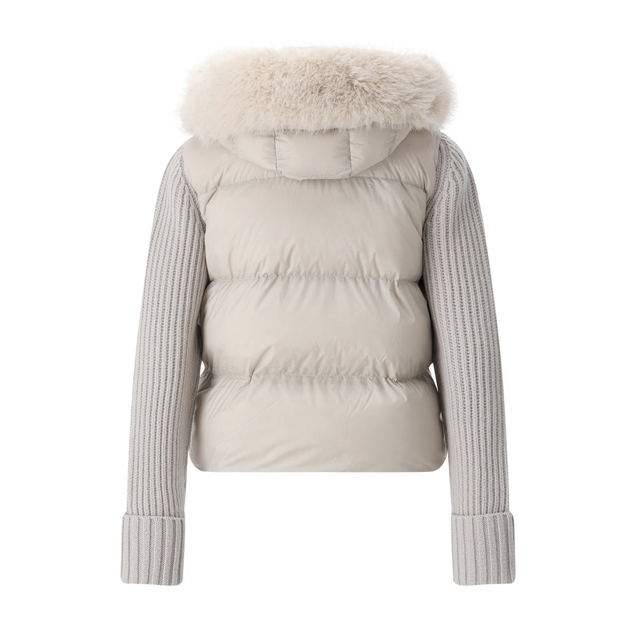 Jacke Everest Hybrid mit Daunen XL / Creme