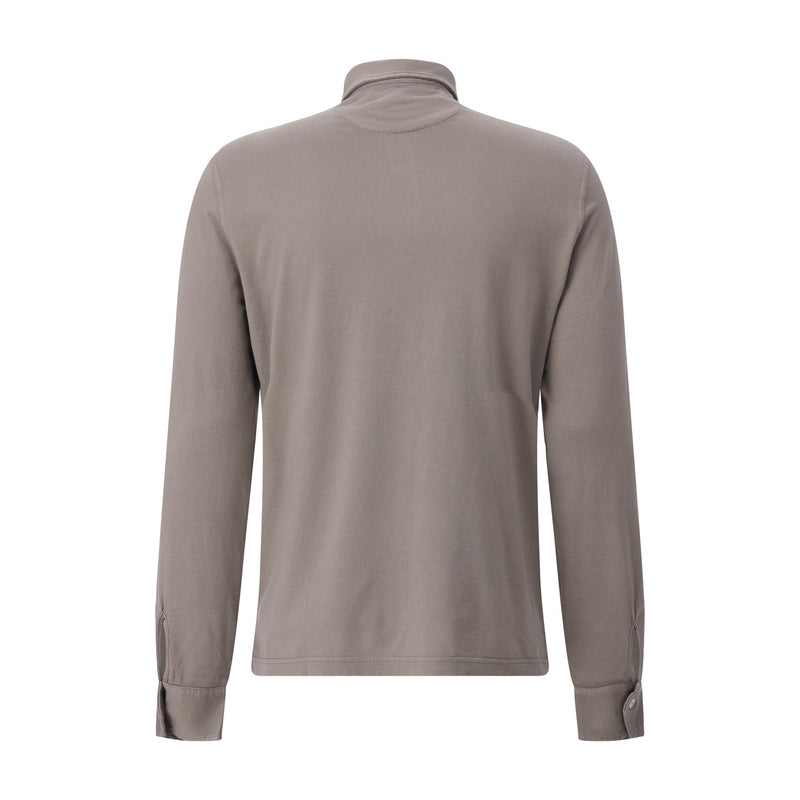 Fedeli Langarm-Poloshirt aus Baumwolle Herren