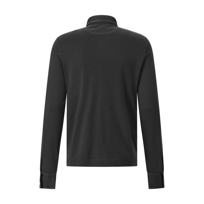 Fedeli Langarm-Poloshirt aus Baumwolle Herren