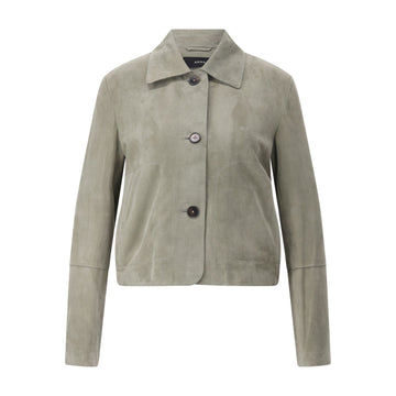 Lederjacke Emy aus Veloursleder 42 / Grün