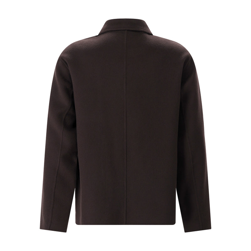 Overshirt aus Wolle 56 / Dunkelbraun