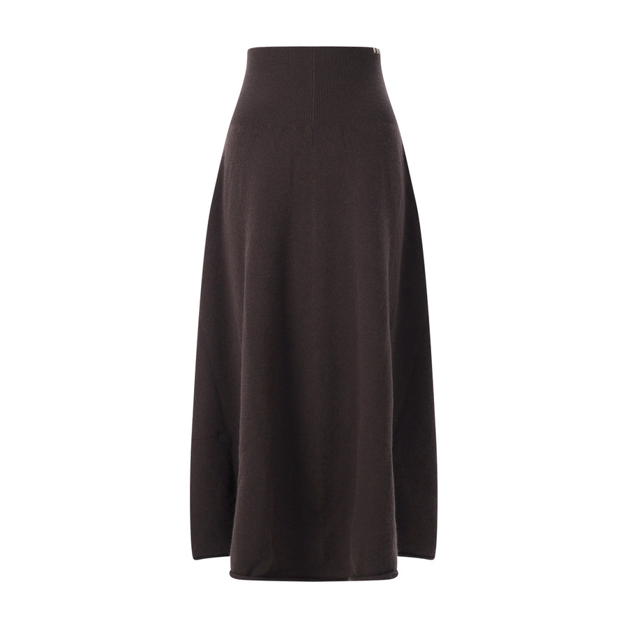 Maxirock Ease aus Kaschmir-Mix One Size / Dunkelbraun