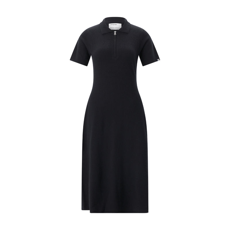 Midikleid Georgia aus Kaschmir-Mix One Size / Schwarz