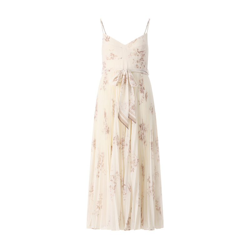 Kleid Sunray mit Print 38 / Creme