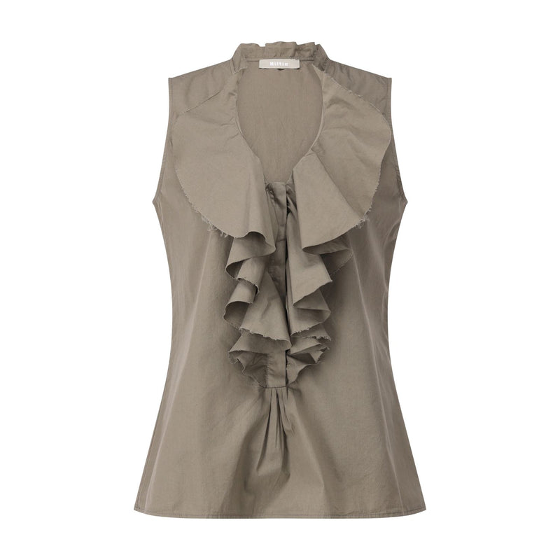 Kiltie Kurzarmbluse Yvette mit Rüschen Damen