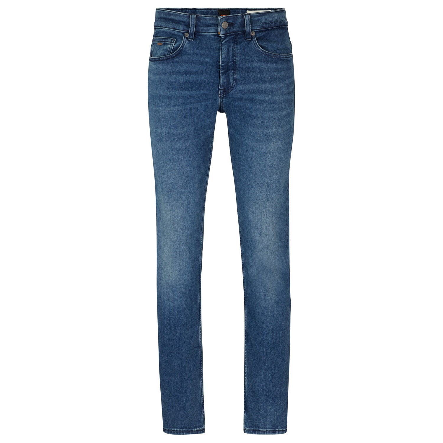 Slim-Fit Jeans aus blauem Super-Stretch-Denim