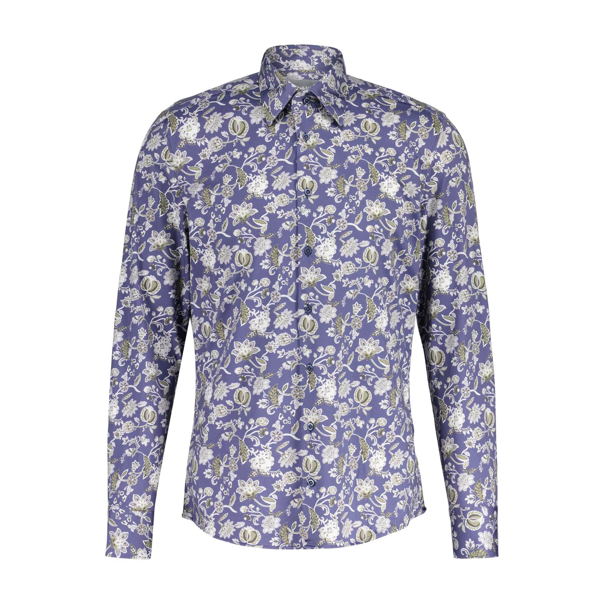Slim-Fit Hemd mit naturalem Print