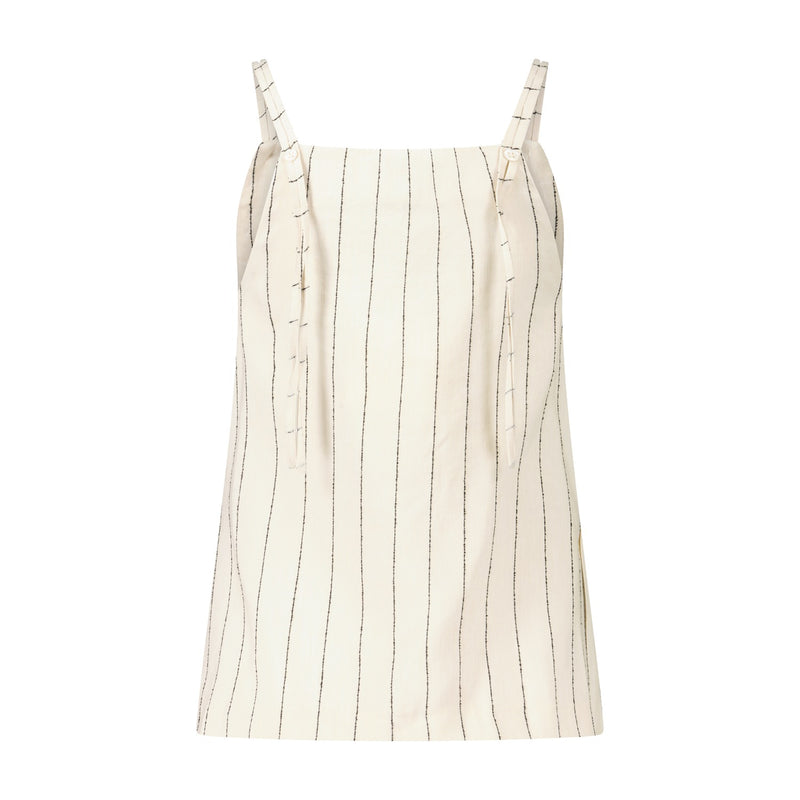 Loulou de Saison Gestreiftes Top Eos aus Leinen-Mix Damen