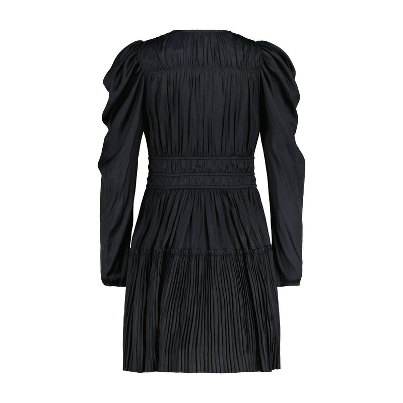 Ulla Johnson Satinkleid Lu mit Plissee Damen