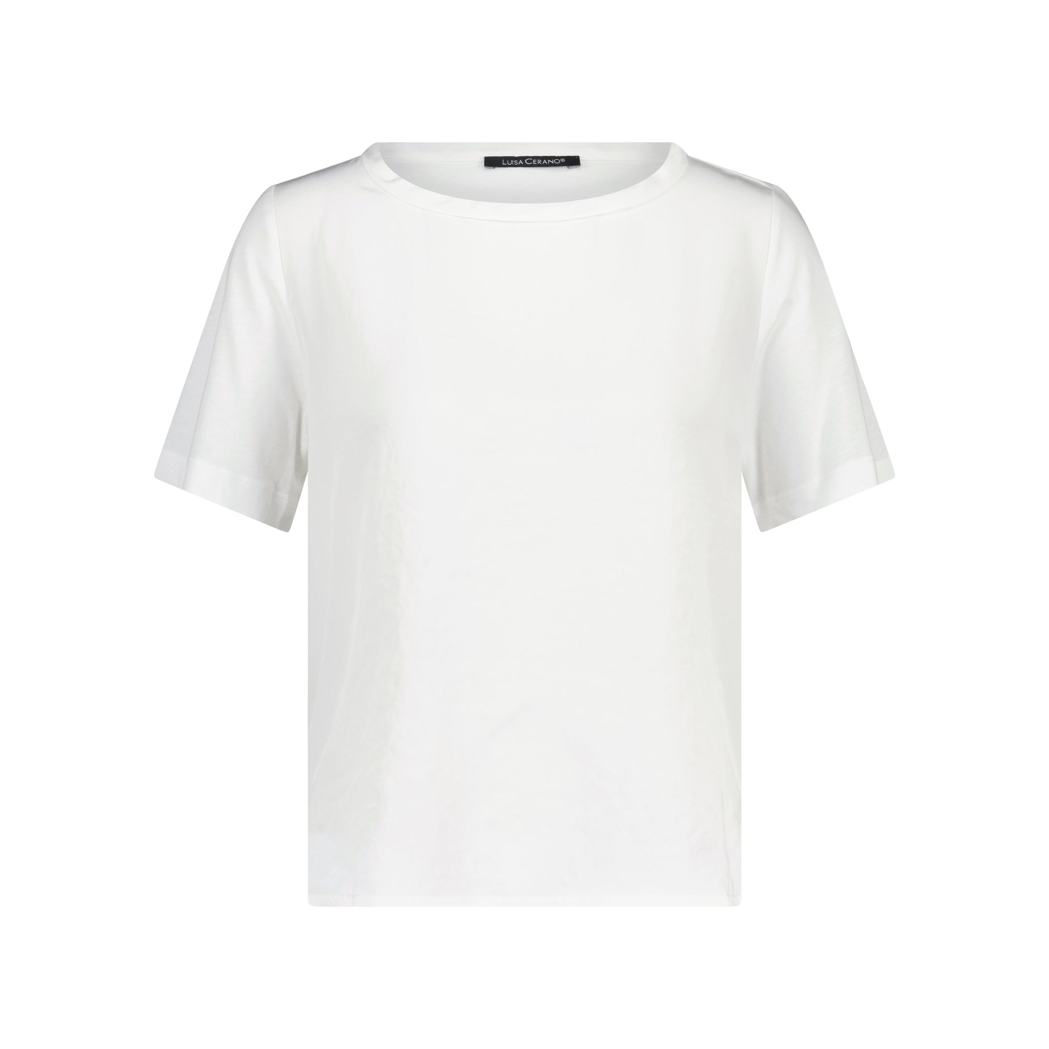 T-Shirt im Materialmix