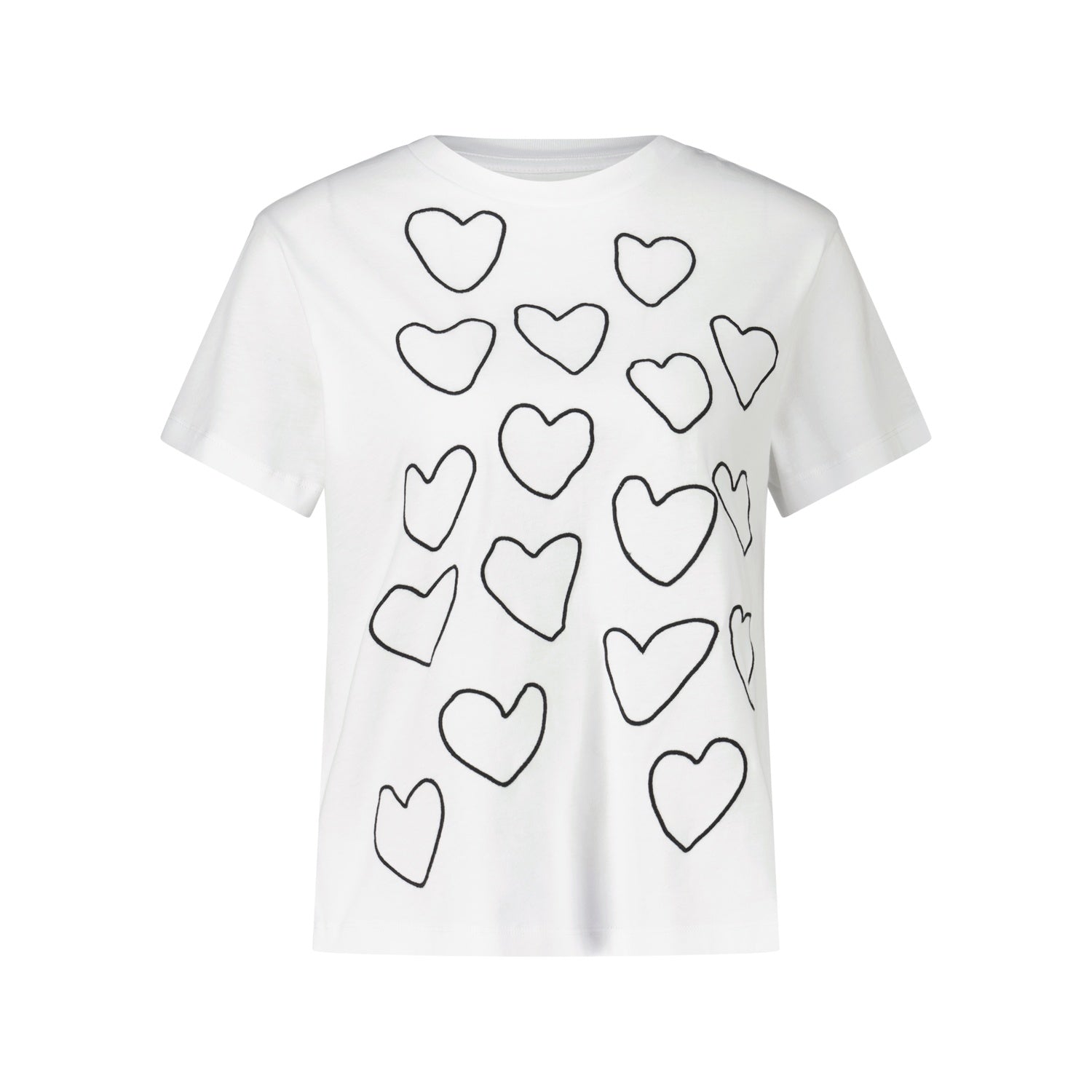 T-Shirt Donna mit Herzmotiven